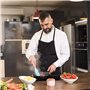 Chstarina 2 Packs Tabliers De Cuisine Tablier de chef, tablier noir Tablier unisexe avec poches pour hommes, femmes, cuisine à d