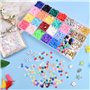 Yuknees Perles Heishi 5200Pcs Perle Plate Kit Perle pour Bracelet avec Perles Lettres Alphabet Perles pour Bijoux Collier Boucle