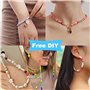 Yuknees Perles Heishi 5200Pcs Perle Plate Kit Perle pour Bracelet avec Perles Lettres Alphabet Perles pour Bijoux Collier Boucle