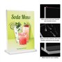 4Pcs Présentoir de Table A4 Acrylique Double d'annonce Porte Affiche avec Base Support de Panneau Plexi Presentoir en Verre Acry