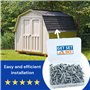 Lot de 150 clous galvanisés de 20 mm – Clous en feutre à tête extra large pour toit d'abri de jardin – Clous en feutre résistant