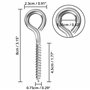 BELLE VOUS Crochets à Vis en Acier Inoxydable (Lot de 12) - Vis Oeillet M6 Robuste de 8 cm - Crochets Métalliques Autoperceurs p