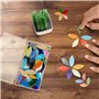 Belle Vous Tesselles Mosaique de Pétales de Verre (100 Pièces) - Mosaique Verre de Couleurs et Tailles Variées - Carreaux de Feu