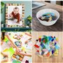 Belle Vous Tesselles Mosaique de Pétales de Verre (100 Pièces) - Mosaique Verre de Couleurs et Tailles Variées - Carreaux de Feu