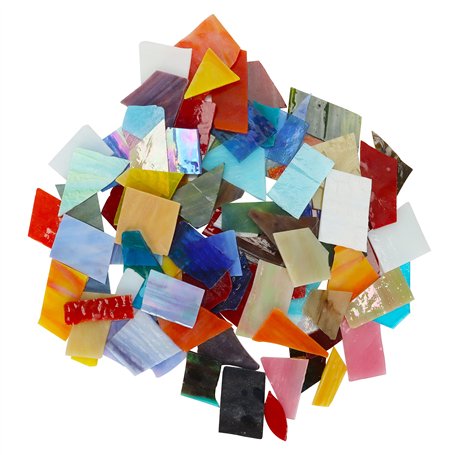 Belle Vous Tesselles Mosaique de Couleurs Variées (800 g) - 50-60 Pièces Environ de Mosaique Verre - Différentes Tailles et Form