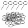 BELLE VOUS Lot de 20 Crochets à Vis en Acier Inoxydable - Vis Oeillet M4 Robuste de 5