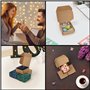 Belle Vous (Lot de 50) Boite Cadeau Marron - Boite Papier Kraft Carrée de 5,6 x 5,6 x 2,5 cm - Boite Carton Emballage Cadeau Fac