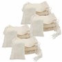 BELLE VOUS (Lot de 100 Petit Sac Cordon Coton Mousseline - 10 x 15 cm - Sac Legumes Reutilisable en Toile Végétale