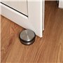 Belle Vous (Lot de 4) Bloc Porte Sol en Acier Inoxydable Chromé - 10cm x 1,20 kg - Stop Porte Antidérapant et Résistant avec Ann