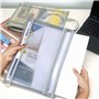 Belle Vous (Pack de 10) Pochette Plastique Zippée en Maille Assorties - Protege Document A4-5 Couleurs - Pochette Document Voyag