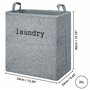 Belle Vous Panier à Linge Pliable en Tissu - Bac Linge Sale 35 L avec Poignées de Transport - Corbeille Linge Sale Portable pour
