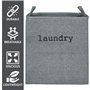 Belle Vous Panier à Linge Pliable en Tissu - Bac Linge Sale 35 L avec Poignées de Transport - Corbeille Linge Sale Portable pour