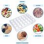 BELLE VOUS Lot de 2x Boite Diamond Painting Rangement - 28 Minis Boites/Compartiments & Autocollants - Boites en Plastique Trans