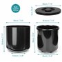 Kurtzy Seau a Glacon Isotherme Noir avec Couvercle & Pince a Glacon - Seau a Glace 4 L à Double Paroi - Garde la Glace Congelée 