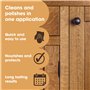 Furniture Clinic Cire d'abeille couleur chêne foncé pour bois et meubles – 200 ml – Cire de finition naturelle pour tous types d