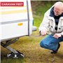 GADLANE Lot de 4 patins robustes pour cric de caravane - Idéal pour stabiliser et empêcher les pieds de la caravane de s'enfonce