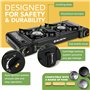 BLOSTM Réchaud de camping portable à gaz – Réchaud de camping à double brûleur avec système d'allumage automatique et contrôle d