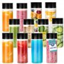 HEFTMAN Lot de 12 bouteilles sensorielles vides de 250 ml avec couvercles à visser noirs