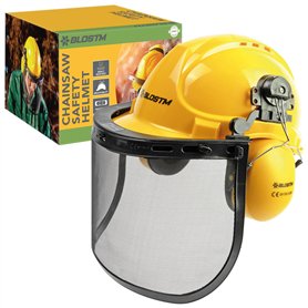 BLOSTM Casque de sécurité pour tronçonneuse avec visière