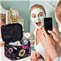 Jinlaili Trousse de Maquillage Femme Voyage, Grande Capacité Trousse de Toilette Portable, Sac à Cosmétiques, Sac de Toilette, C