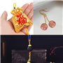 Jinlaili 100PCS Perles en Bois, Imprimées Rondes, Bois Macramé, Espacement Dreadlock Accessoires Cheveux, Perle Naturel pour DIY