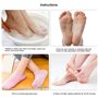 Jinlaili 2 Paires Chaussettes Gel Hydratant, 21.5cm Chaussettes Spa Pied en Huiles Essentielles et Vitamine E, Chaussettes Gel S