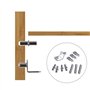 120 Pcs Support d'Étagère pour Armoire Meuble, 4 Styles Taquet Etagere, Chevilles de Support d'Étagère de Métal Nickelé, Piquets