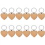 Porte Clé en Bois Coeur 12 Pièces à Graver, DIY pour la Gravure, la Peinture, le Lettrage - Cadeaux pour Couples, Partenaires, F