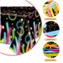 NATUCE Nappe de Fête d’Anniversaire, 220×130cm Nappe en Plastique Confettis de Gâteau, Rectangulaire Nappe Imperméable, Couvertu