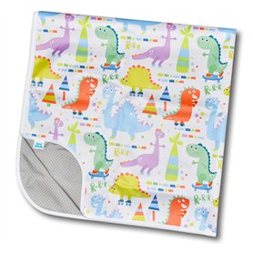 Born Cheeky Grand tapis anti-éclaboussures dinosaure pour chaise haute de 129