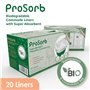 Prosorb Lot de 20 doublures jetables super absorbantes pour chaise percée/lit