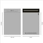 Lot de 50 sacs postaux mixtes gris en polyéthylène auto-scellants, 5 tailles de chaque petit à grand format, sacs postaux assort