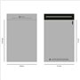 Lot de 50 sacs postaux mixtes gris en polyéthylène auto-scellants, 5 tailles de chaque petit à grand format, sacs postaux assort
