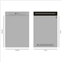 Lot de 50 sacs postaux mixtes gris en polyéthylène auto-scellants, 5 tailles de chaque petit à grand format, sacs postaux assort
