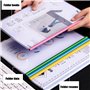 10 Feuilles Dossier Coulissante Transparent, Chemise de Couvertures de Rapports avec Barre Coulissante, A4 Reliure Dossier, Rapp