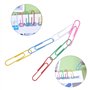100 Pcs Trombones Multicolores en Métal, Grandes Trombone 50 mm avec Boîte de Plastique pour l’École Papier Bureau Fichier