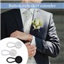 6 Pièces Extension de Bouton Mixte, Extenseurs de Boutons Ajustable en Résine, Extenseurs de Boutons avec un Bon Elastique, Rall