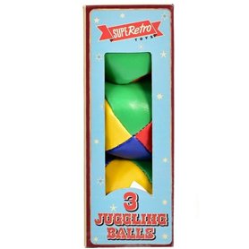 Celino® Lot de 3 balles de jonglage colorées rétro pour apprendre à jongler