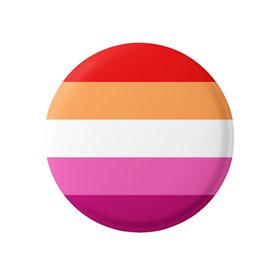 Badge de soutien avec drapeau lesbien Choose Love Pride 25 mm