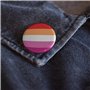 Badge de soutien avec drapeau lesbien Choose Love Pride 25 mm, Small, Métal