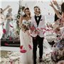 200g Pétales de Rose Véritables, Naturel Pétales de Roses pour Bain des Pieds Spa, Séchées Pétale Rouge de Fleur Confettis pour 