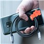 8 PCS Attaches de Câble Universel Réutilisable Attache de Câble en Silicone Range de Câble Coloré Organisateur de Cordon pour Câ