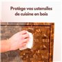 Cire d'abeille avec huile de citron et huile de lin pour bois [7 oz] - Cire en pâte de qualité alimentaire idéale comme conditio