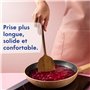 Ustensiles de Cuisine en Bois Non Toxiques – Lot de 7 Cuillères et Spatules en Acacia, Sans Colle, Une Seule Pièce, Finition Vég