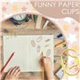 Disnace Lot de 300 Trombones Bureau Métallique, Trombones Fantaisie en Forme de Coeur Etoile Chubby, Mini Trombones Pince Papier