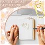Disnace Lot de 300 Trombones Bureau Métallique, Trombones Fantaisie en Forme de Coeur Etoile Chubby, Mini Trombones Pince Papier