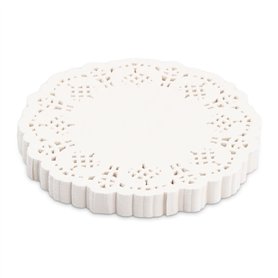 Anseom 200 Pièces Dentelle Napperons Papier Blanc