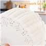 Anseom 200 Pièces Dentelle Napperons Papier Blanc, Napperon en Papier Rond Papier en Dentelle Blanche, Napperons en Papier Jetab