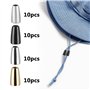 Anseom 40 Pièces Bouchon de Cordon en Metal, Métal Extrémités de Cordon Corde Verrouiller en Alliage Cord Stopper pour Vêtements