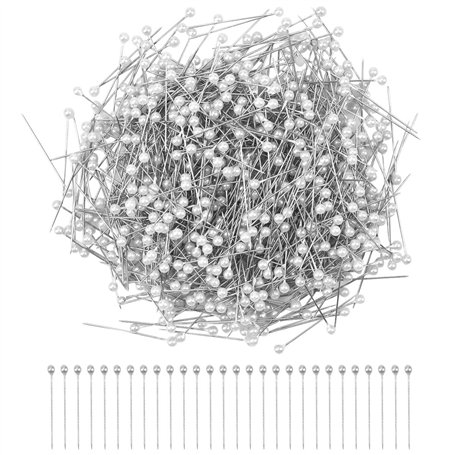 Ensemble de 800 Épingles Couture Polyvalentes - Épingles Droites avec Têtes de Perle Fausse - Parfaites pour la Couture